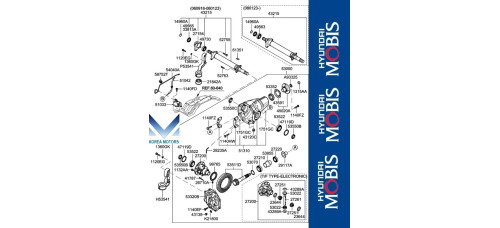 50-510 front axly differential kia sorento 2006-09